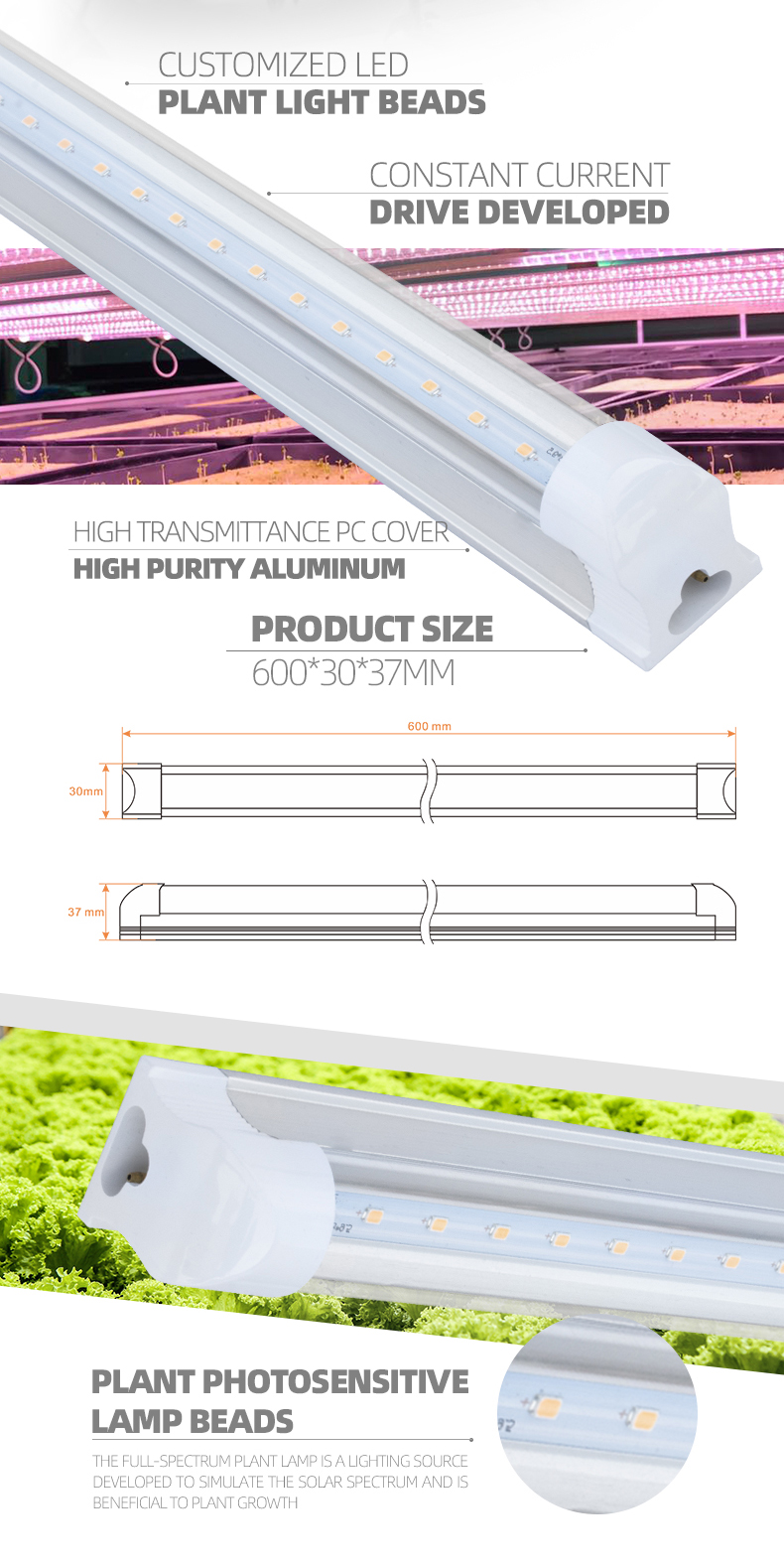 2ft 4ft T8 grow light