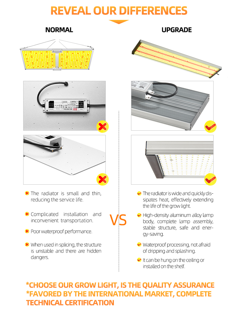 QB board 240W grow light