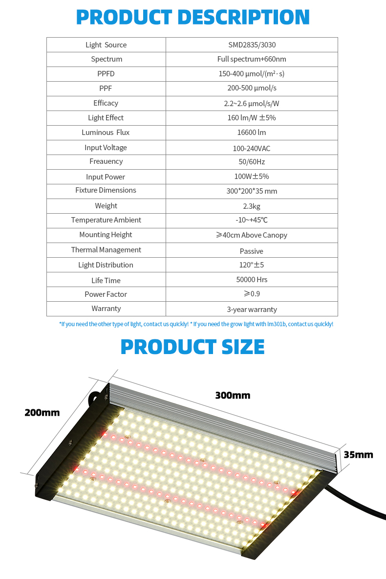 100watt grow led light