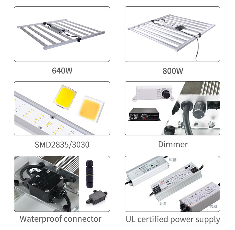 8 bar led grow light for medical plants