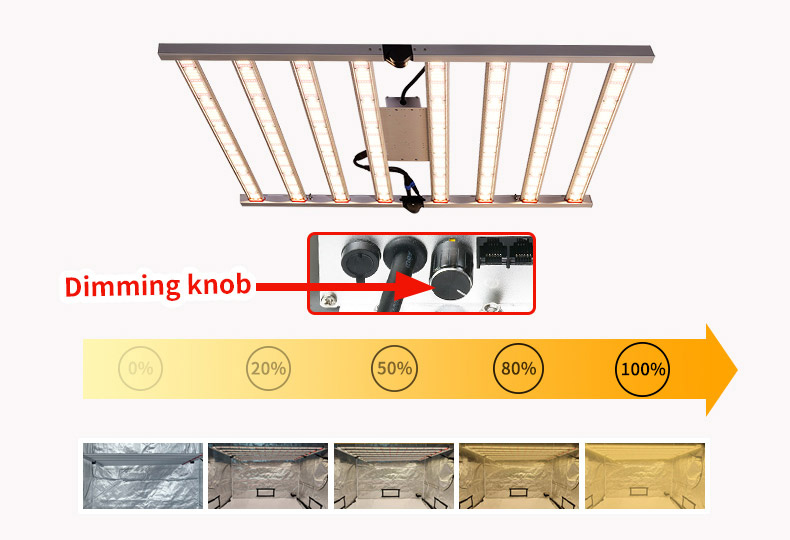 8 bar led grow light for medical plants