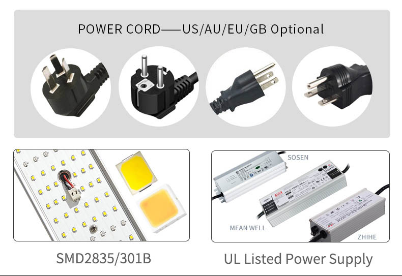 Hydroponics led grow light bar