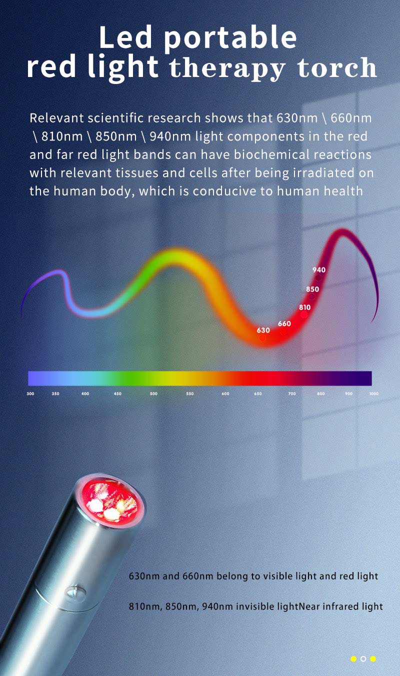 Portable LED Infrared Red Light Therapy Light torch